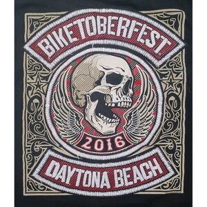 Biketoberfest Shirt Mens S Black Daytona Beach 2016 Motorcycle Biker Embroidered